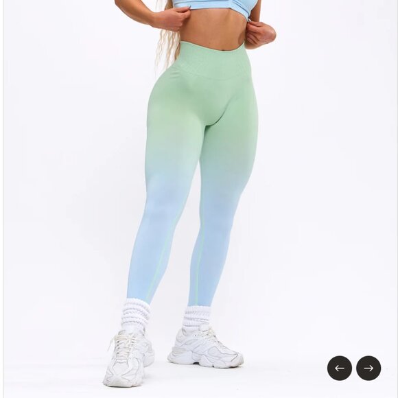 Buffbunny - Form Seamless Legging - Honeydew Ombre size XL NWT - Picture 3 of 5